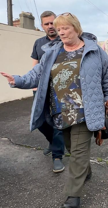 Christina Gallagher being quizzed by our reporter